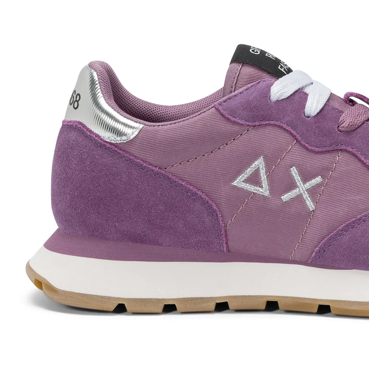 Sun68 Sneaker Ally Gold Silver Z45202 Pelle e Tessuto Malva Donna - immagine 3
