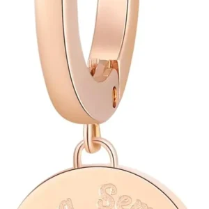 Brosway orecchino pendente Cerchio Acciaio Cristalli oro rosa luna BHKE009