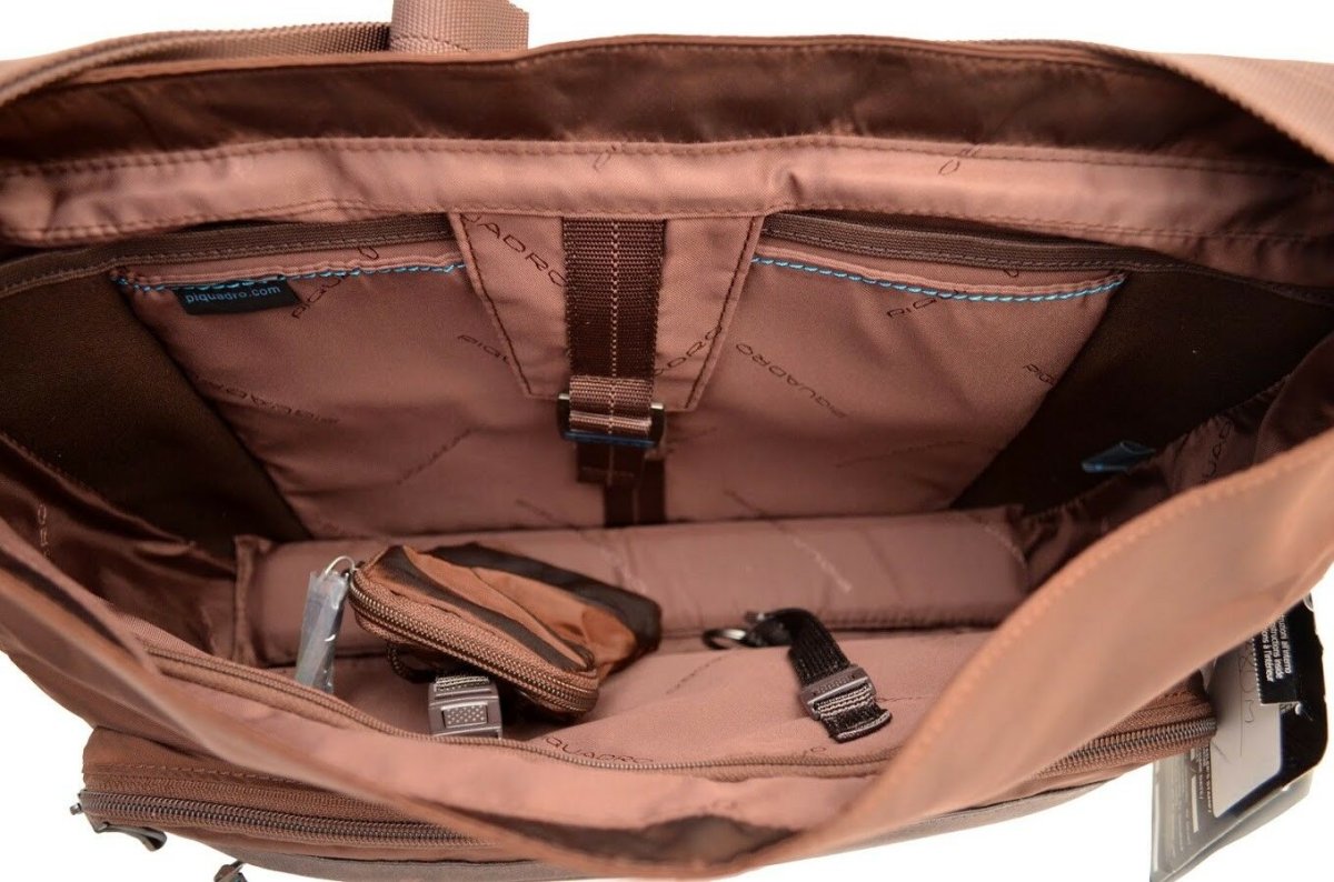 Piquadro Borsa Tracolla Porta Pc Marrone Uomo - immagine 5