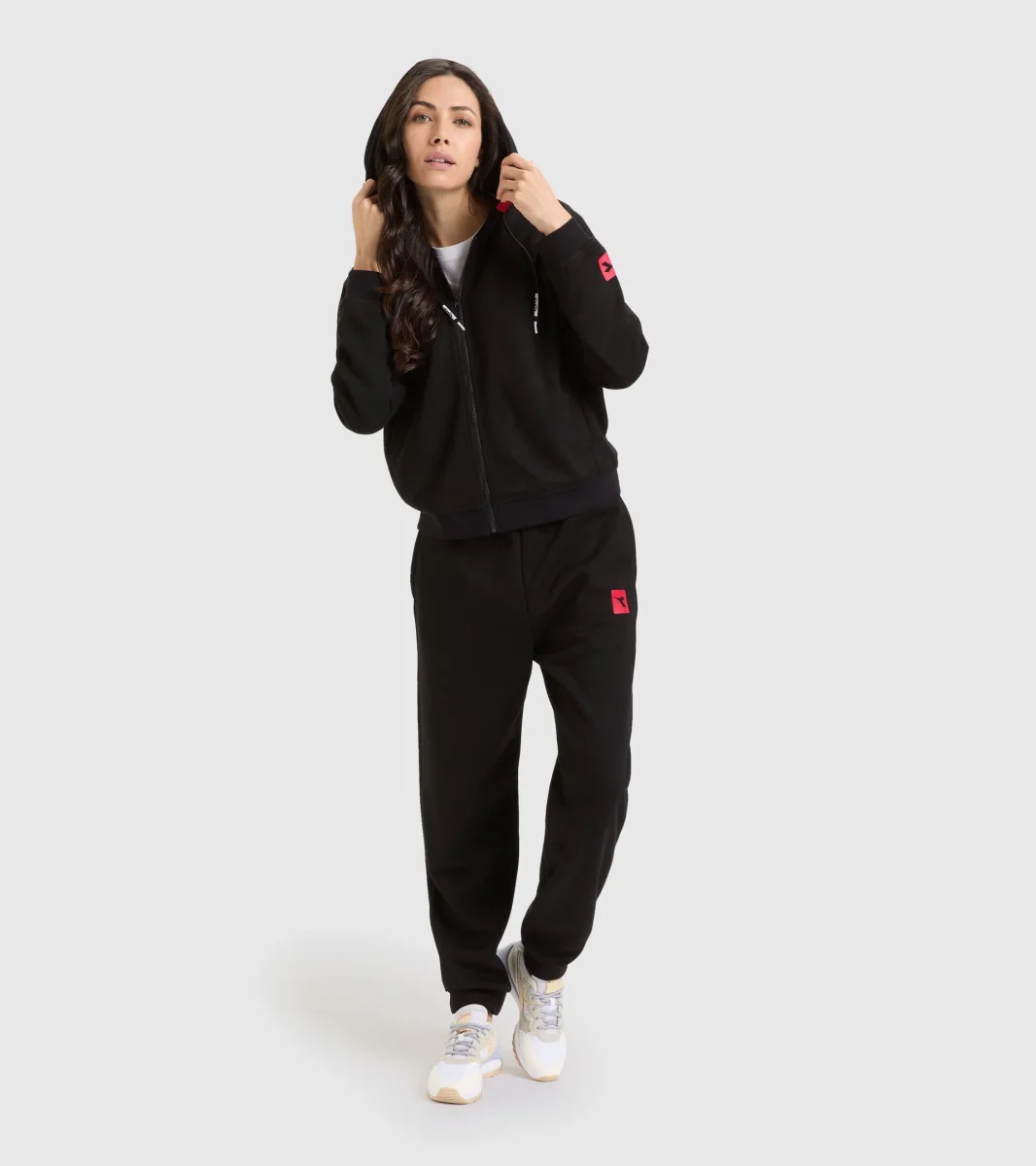 Diadora Felpa Sportiva L. FZ Hoodie Urbanity Nero - immagine 4