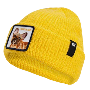 Goorin Bros. Cuffia Beanie 'High Class Dog' in Misto Acrilico Giallo Beam Unisex