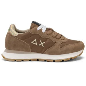 Sun68 Sneaker Ally Gold Silver Z45202 Pelle e Tessuto Marrone Volpe Donna