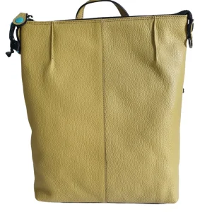 Gabs Zaino Grande con versione Borsa Shopper 100% Pelle Opaco Vinaigrette