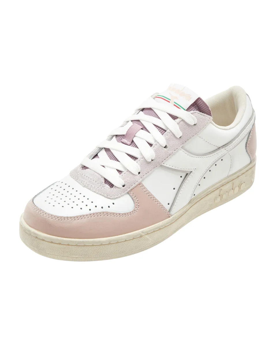 Diadora Sneaker Magic Basket Low Icona WN Pelle Grigia - immagine 5