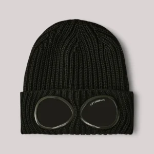 BERRETTO UOMO GOGGLE MERINO EXTRAFINE BLACK