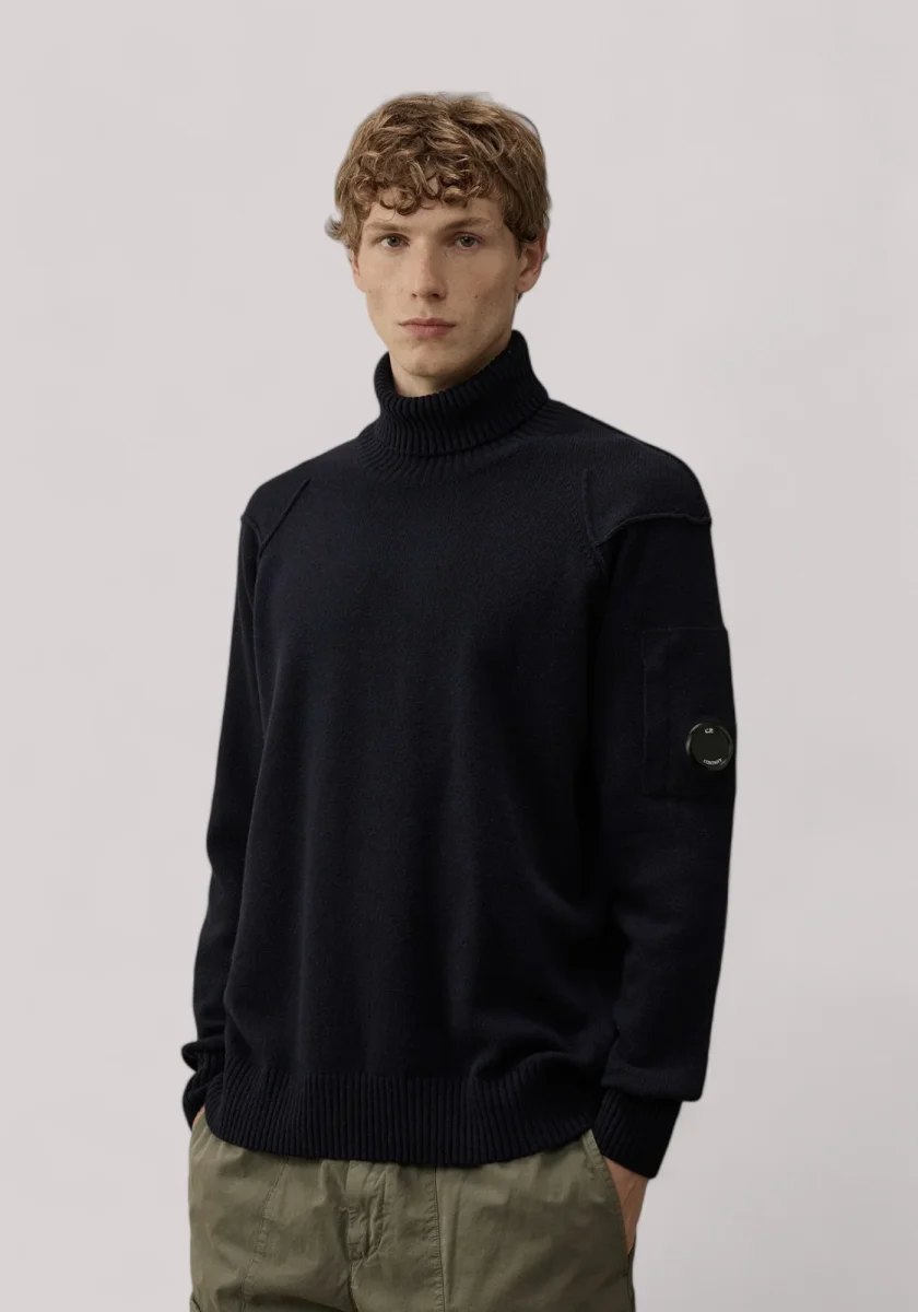 MAGLIA UOMO GIROCOLLO LAMBSWOOL BLACK - immagine 3