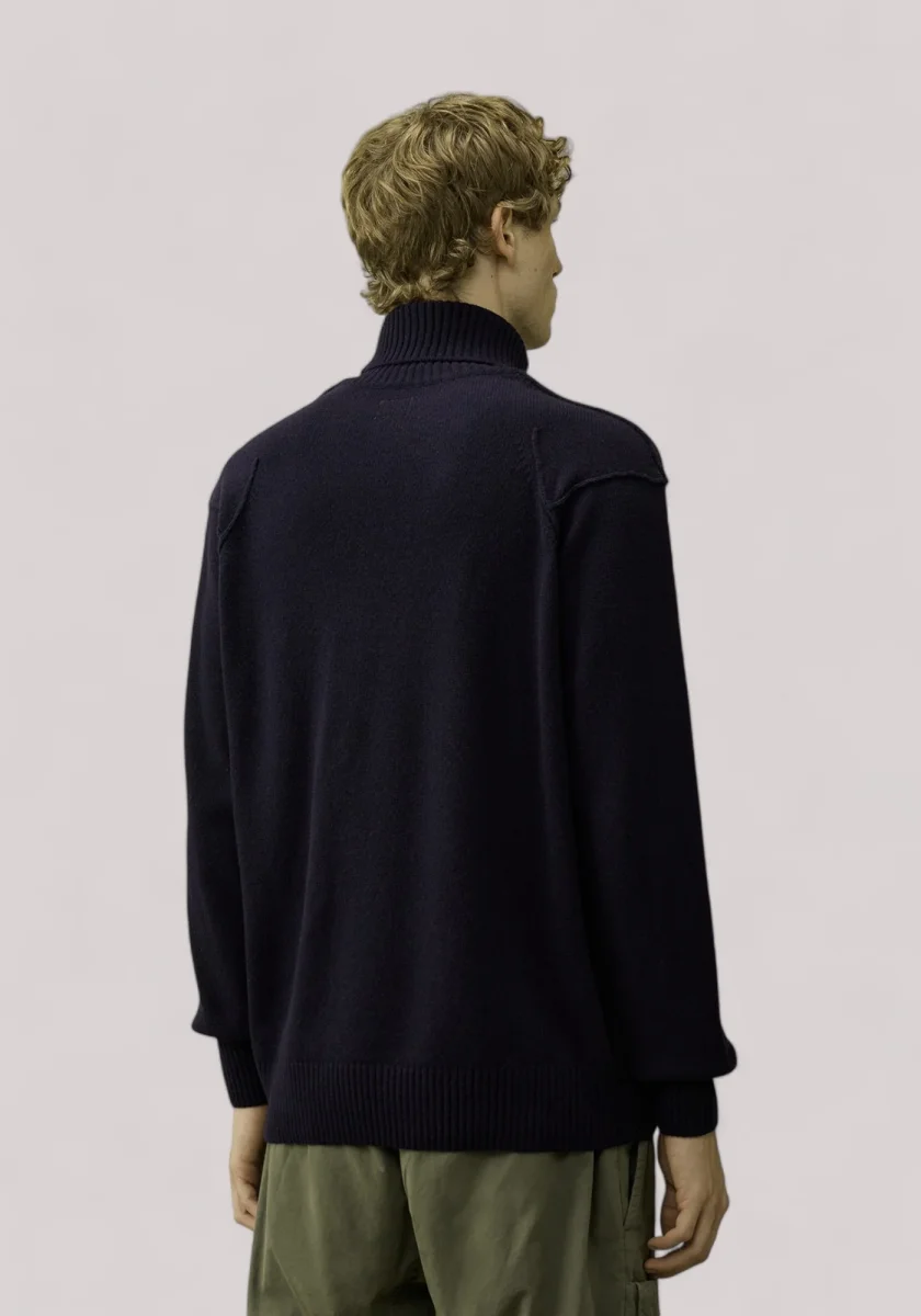 MAGLIA UOMO GIROCOLLO LAMBSWOOL BLACK - immagine 4