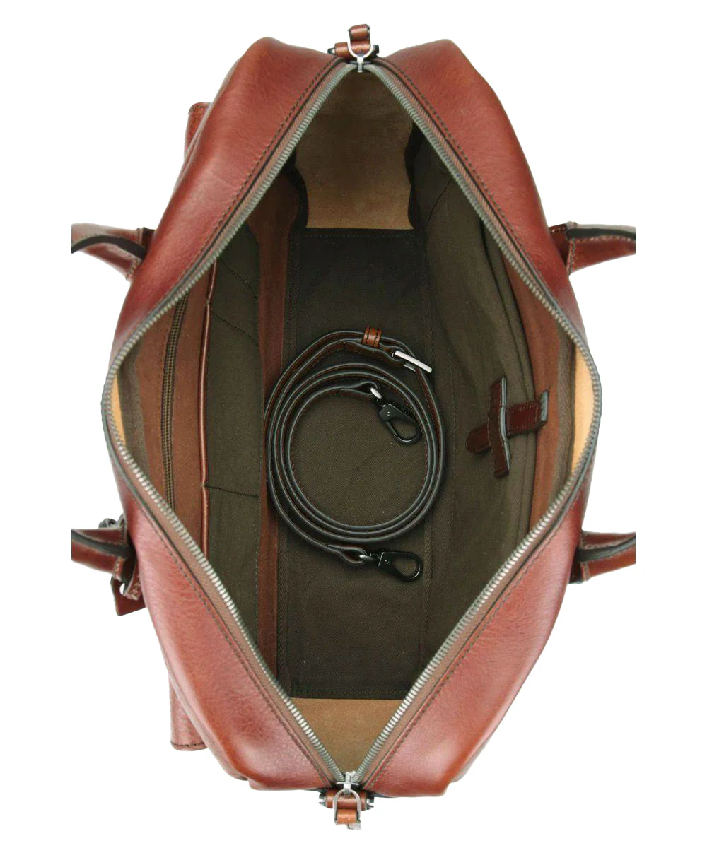 The Bridge Briefcase Capalbio Martellata Marrone Uomo - immagine 6