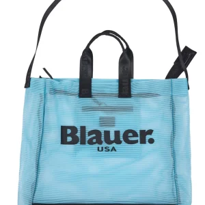 Blauer Shopping Bag Mesh Azzurro Donna