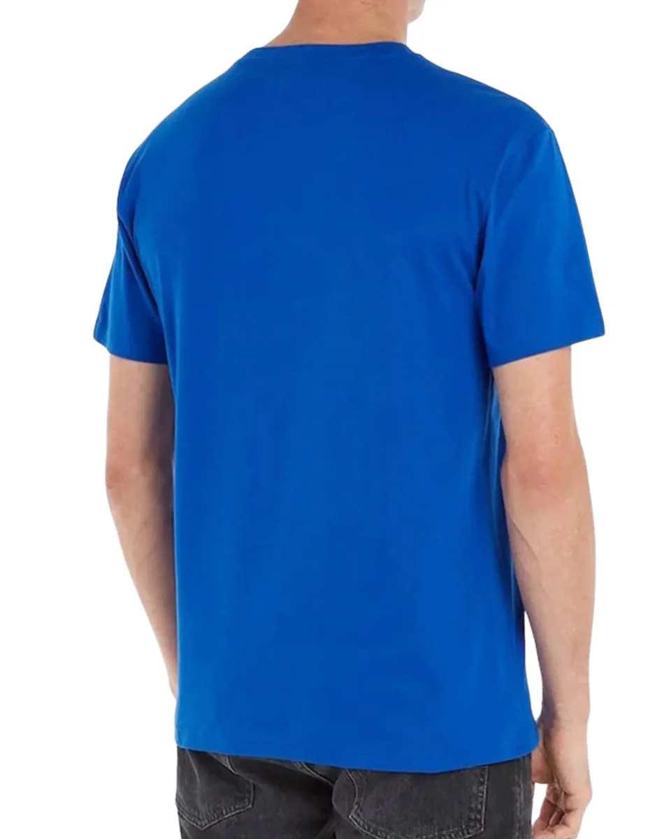 Tommy Jeans T-Shirt TJM Classic Linear Cotone Blu - immagine 3