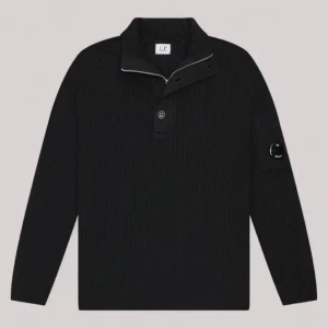 MAGLIA UOMO SERAFINO ZIP BLACK