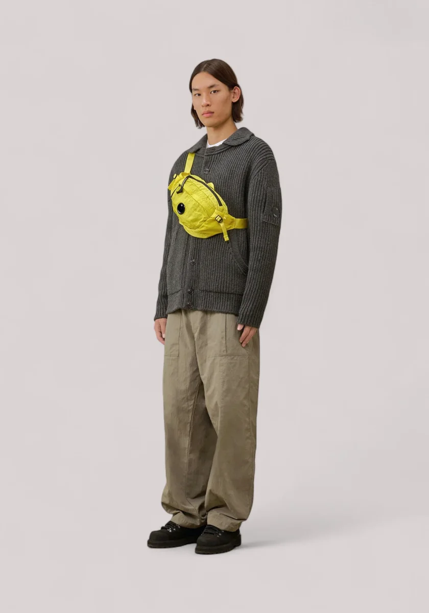 MAGLIA UOMO CARDIGAN LAMBSWOOL GUNMETAL - immagine 3