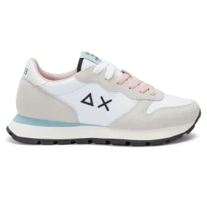 Sun68 Sneaker Casual Ally Solid Z45201 Pelle e Tessuto Bianco Donna