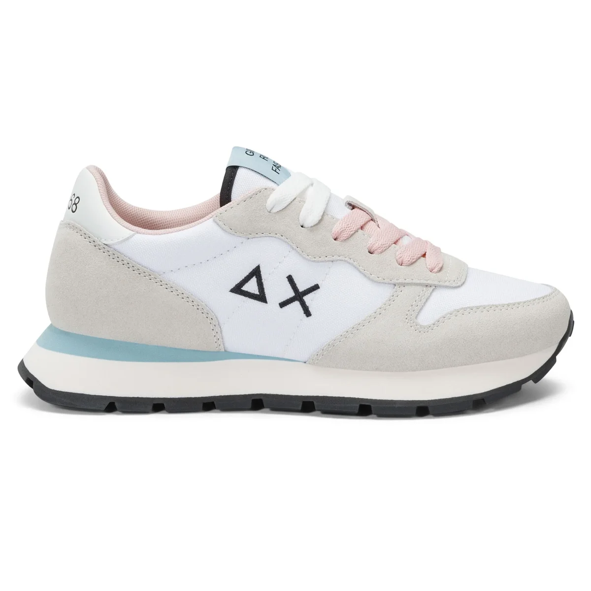 Sun68 Sneaker Casual Ally Solid Z45201 Pelle e Tessuto Bianco Donna