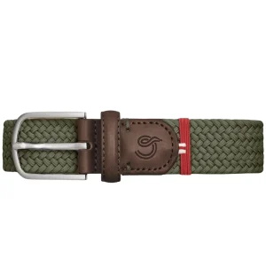 La Boucle cintura intrecciata con fibbia in metallo premium box regalo unisex Edinburgo verde