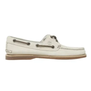 Timberland Scarpa da Barca Classic Uomo Tomaia in Pelle Beige Natural