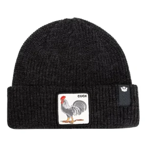 Goorin Bros. Cuffia Beanie 'The Classic Rooster' in Misto Acrilico Nero Unisex