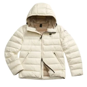 Blauer Giubbotto Piumino Corto Imbottito Acton Bianco Interno Beige Uomo
