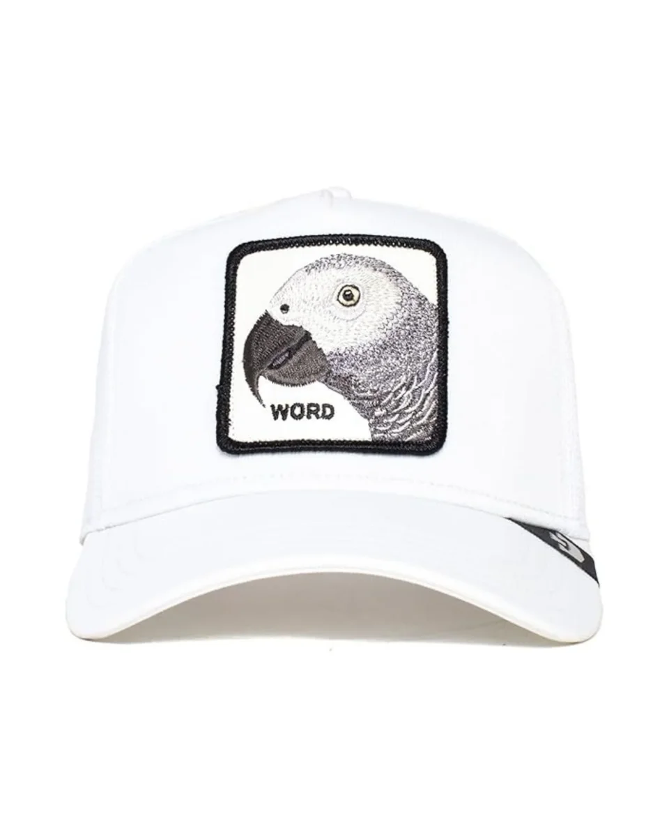 Goorin Bros. Trucker Cap 'Word' Cappellino Baseball in Poliestere Bianco Ottico Unisex