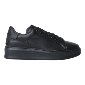 Gaelle Paris Scarpe Sneaker Addict in Pelle Nero all black Donna 01450
