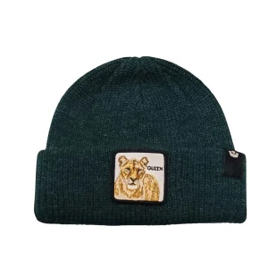 Goorin Bros. Cuffia Beanie 'The Lion Queen' in Misto Acrilico Verde Prato Unisex