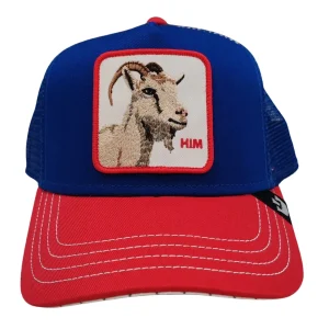 Goorin Bros. Cappellino Baseball Collection Patch Capra 'Him' Blu Rosso Unisex