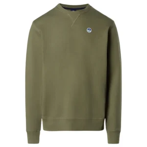 North Sails Felpa manica lunga girocollo CREWNECK SWEATSHIRT verde militare 691220