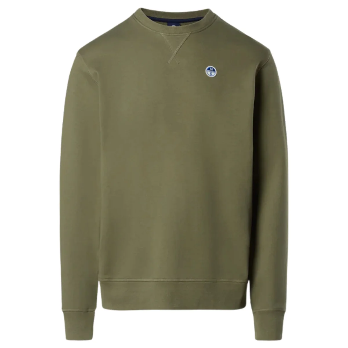 North Sails Felpa manica lunga girocollo CREWNECK SWEATSHIRT verde militare 691220
