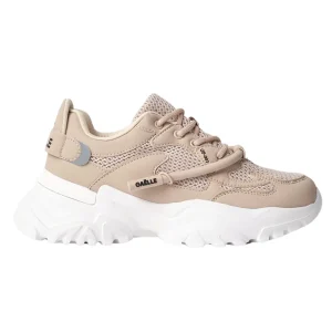Gaelle scarpe SNEAKERS RUNNER IN MESH CON STOPPER LOGATO IN RUBBER Safari beige
