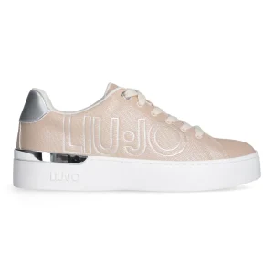 Liu Jo Scarpe Silvia 907 Sneakers sabbia saffiano pelle Big Logo