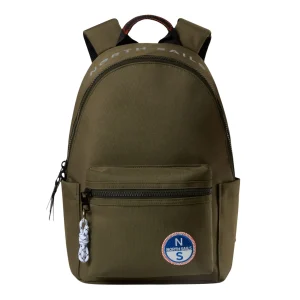 North Sails zaino core 28x13x43 cm canvas di cotone spalmato porta pc laptop 631042 verde militare