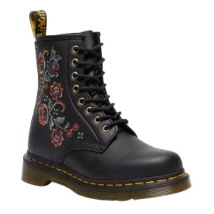Dr. Martens Stivali Stringati 1460 Vonda TF Black Genix Nappa Nero Donna