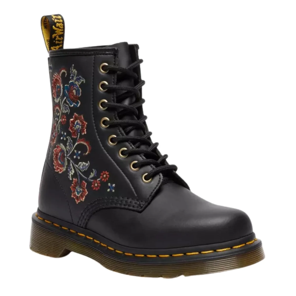 Dr. Martens Stivali Stringati 1460 Vonda TF Black Genix Nappa Nero Donna