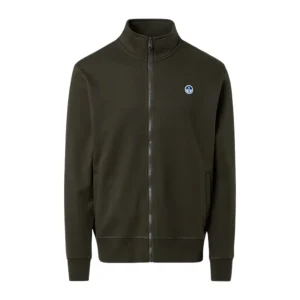 North Sails Felpa manica lunga BASIC FULL ZIP SWEATSHIRT verde militare 691256-0437