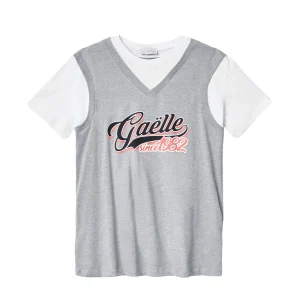 Gaelle ABITO CORTO CON MAXI GILETTONE SCOLLO A V E MANICHE IN JERSEY