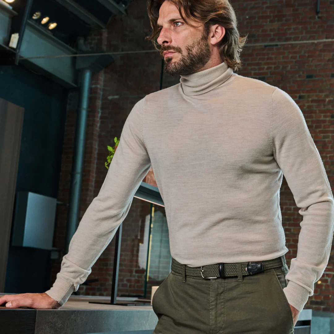 La Boucle cintura intrecciata con fibbia in metallo premium box regalo Cambridge verde militare - immagine 3