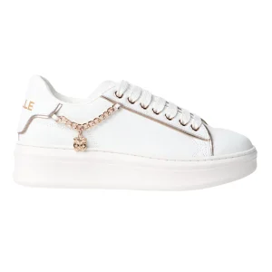 Gaelle scarpe  SNEAKERS ADDICT IN ACTION LEATHER CON PROFILI ORO E CATENA