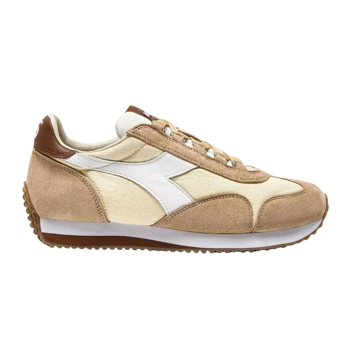 Diadora Heritage Sneaker Equipe Canvas Sw Evo in Misto Pelle Crema Nuvola Unisex