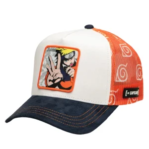 Capslab Cappellino con Visiera Collezione Naruto Misto Cotone Arancione Unisex