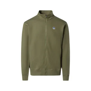 North Sails Felpa manica lunga BASIC FULL ZIP SWEATSHIRT verde militare 691221