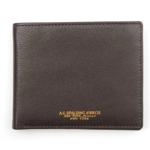 Spalding & Bros A.g. 4 Carte Di Credito Portamonete 12x10 Cm Rfid Pelle Morbida Manhattan Marrone Uomo