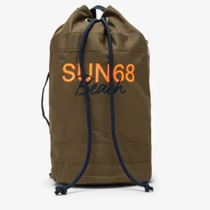 Sun68 Borsa Sacca Big Bag Cabardine Verde Militare X32135