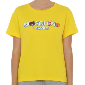 Moschino Swim Cotone Logo Gelato Giallo