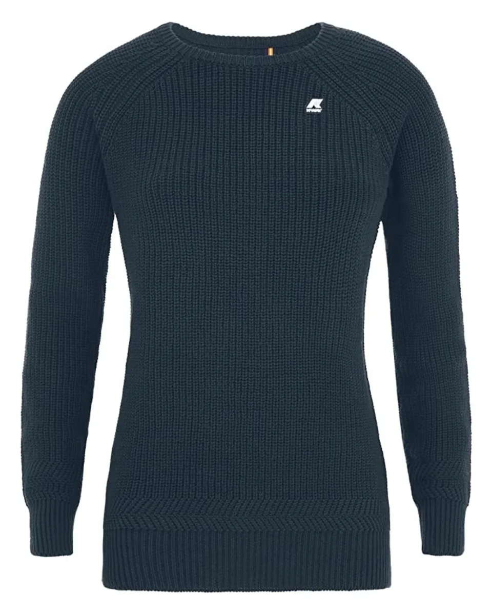 K-way Woman Estelle Cardigan Stitch Blu Donna