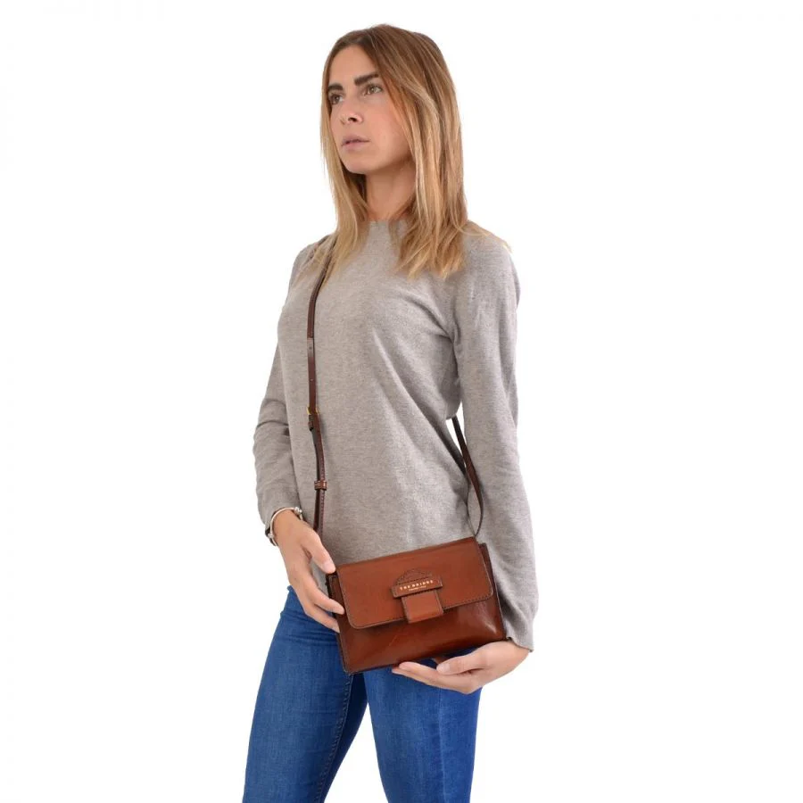 The Bridge Linea Cernaia Pochette Tracolla Marrone Donna - immagine 5