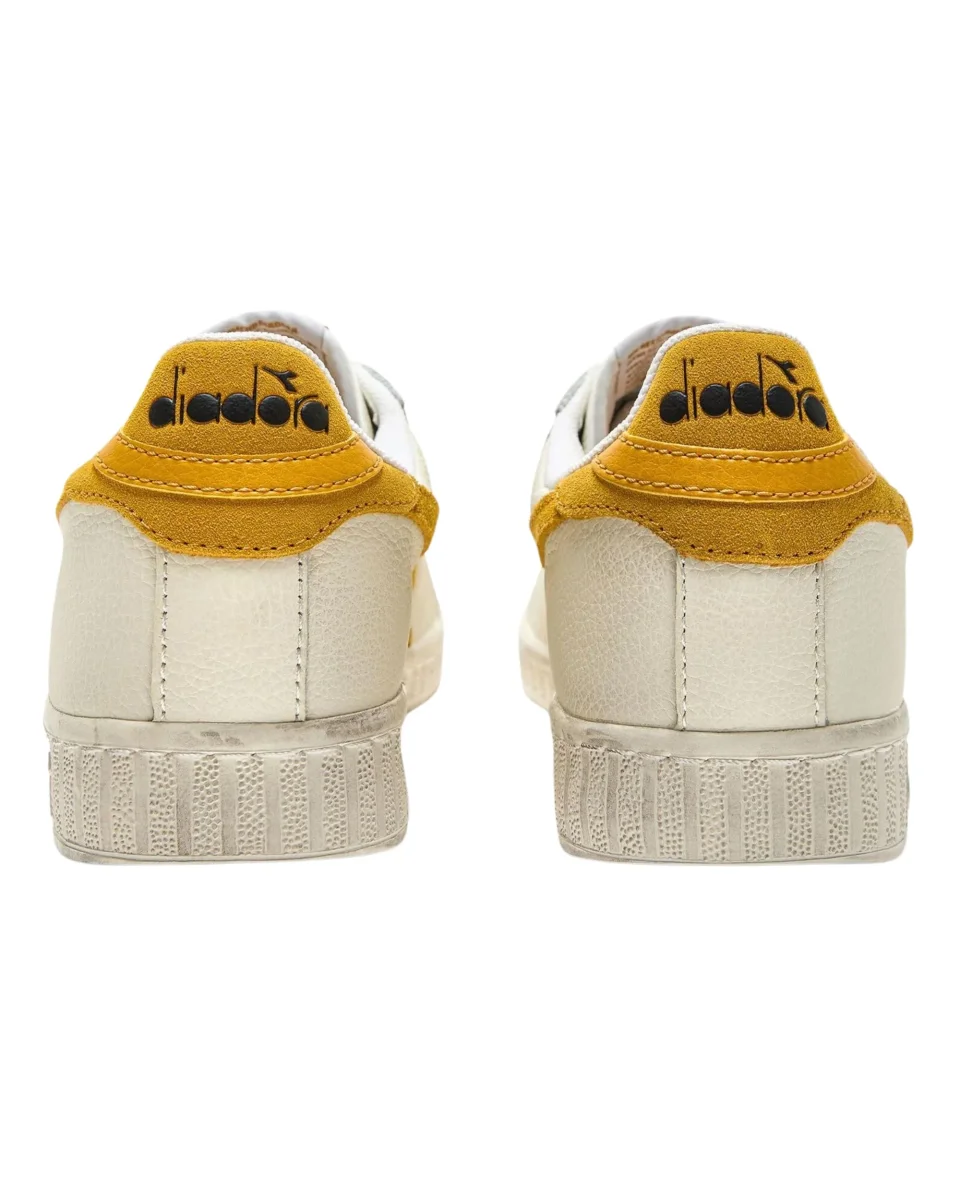 Diadora Sneakers Game Pelle Effetto Used Bianco - immagine 6