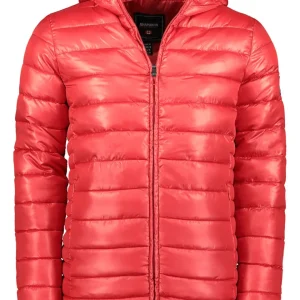 Geographical Norway Piumino Giubbotto Giubbino 100 Grammi Cappuccio Rosso Uomo