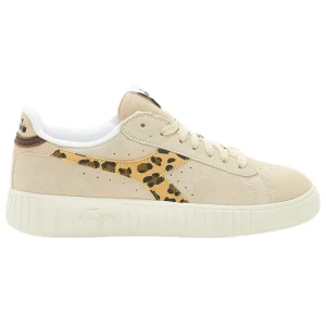 Diadora Sneakers Game Step Suede Animalier Bianco in Pelle Scamosciata