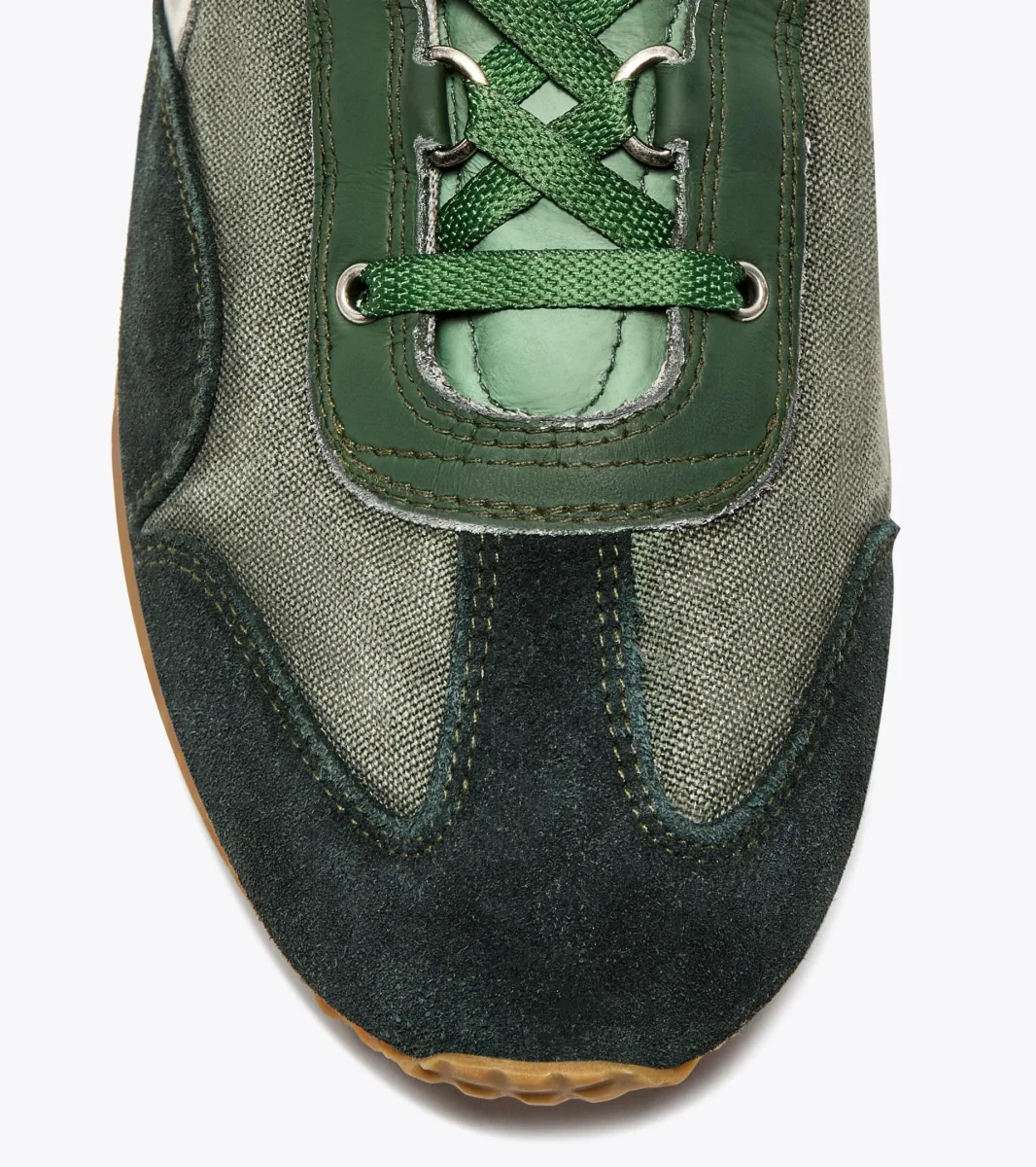 Diadora Heritage Sneaker Equipe Dirty Sw Evo in Tela e Pelle Verde Uomo - immagine 6