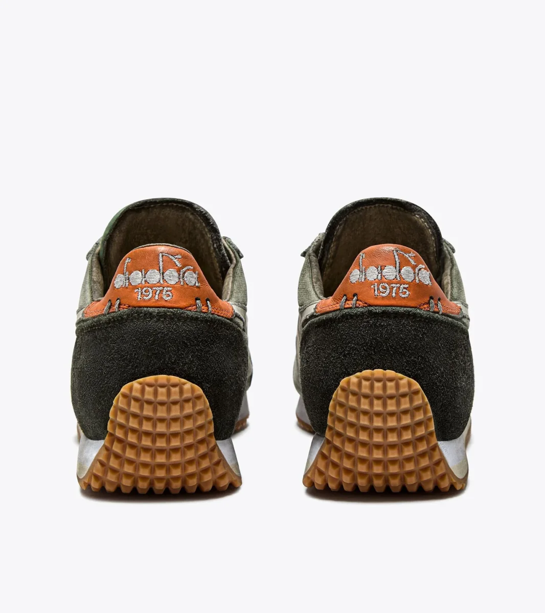 Diadora Heritage Sneaker Equipe Dirty Sw Evo in Tela e Pelle Verde Uomo - immagine 4